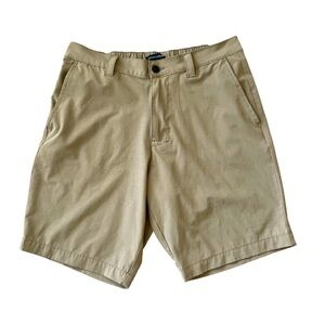 Banana Republic Men’s Comfort Flat Front Shorts 34 Khaki Tan 9’’ Inseam Casual